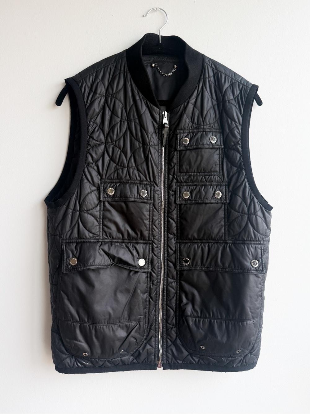 Louis Vuitton Men's Black Quilted Utility Vest - Sleeveless Jacket